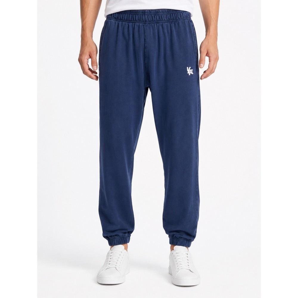 YoungLA YLA 234 Pump Cover Relaxed-Fit Joggers Sweatpants Navy Blue Men's Small